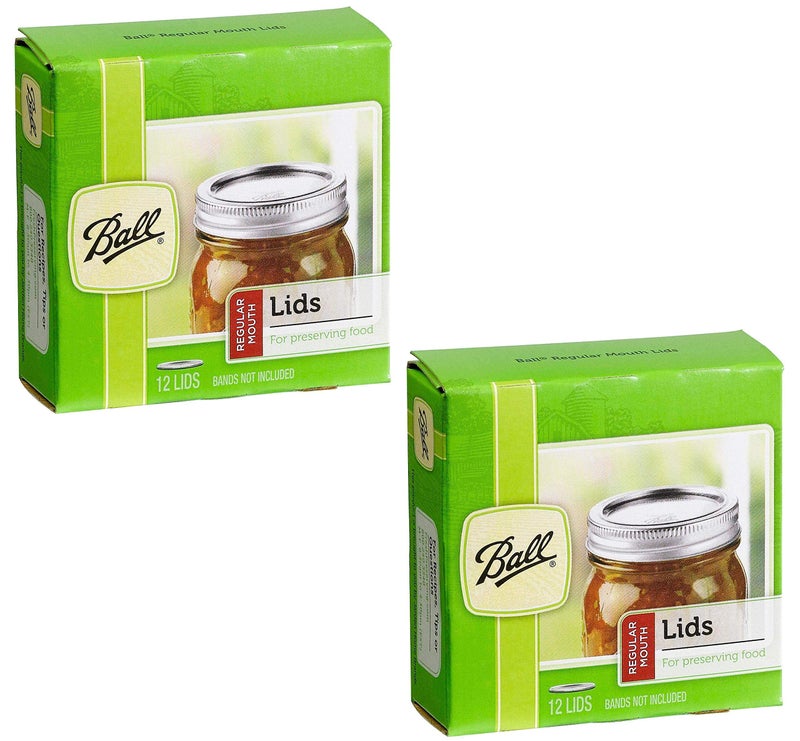 بول أغطية برطمانات زجاجية من نوع Ball ذات فوهة عادية (24 قطعة)، فضية اللون - Image 2